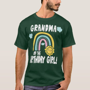 Rainbows & Sunshine Party Grandma of the Birthday T-Shirt