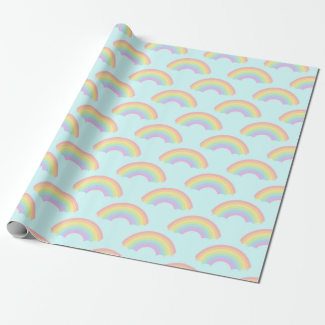 Rainbows Wrapping Paper (Unrolled)