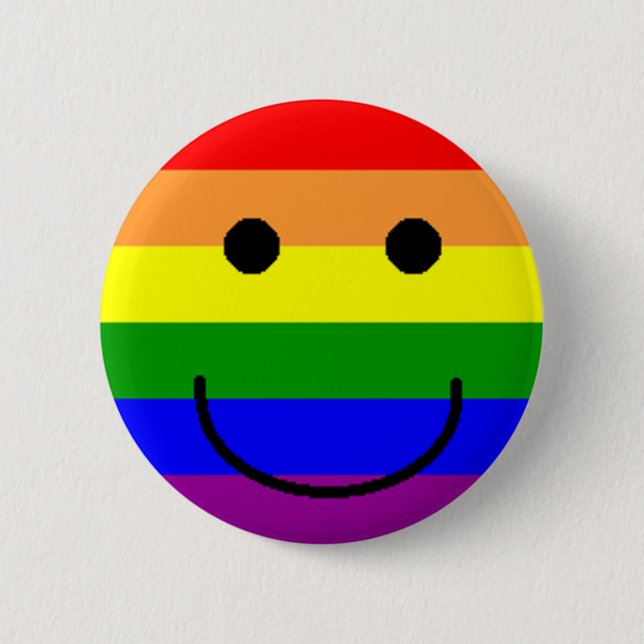 rainbowsmiley 6 cm round badge (Front)