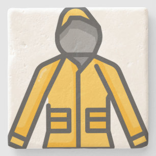 raincoat stone coaster