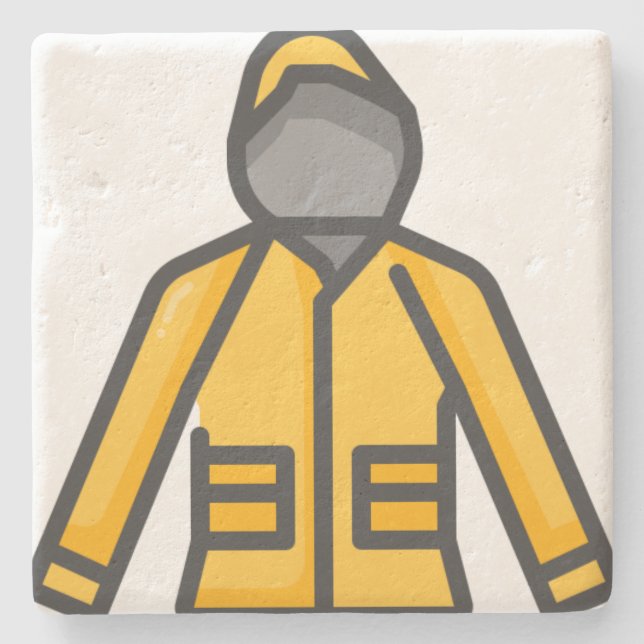 raincoat stone coaster (Front)