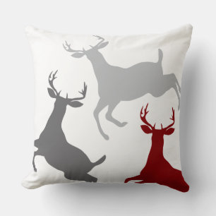 RAINDEER Christmas Vintage Throw Pillow