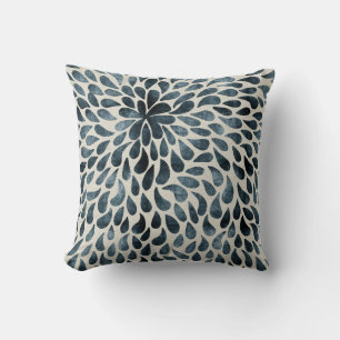 Raindrop Fractal Patterns in Nature Rain Art Patte Cushion