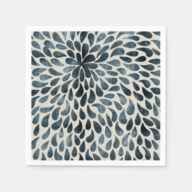 Raindrop Fractal Patterns in Nature Rain Art Patte Napkin (Front)