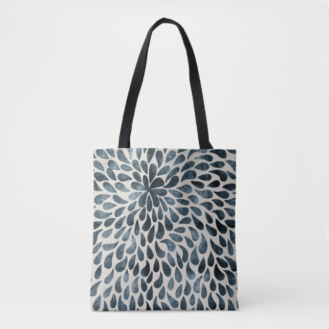 Raindrop Fractal Patterns in Nature Rain Art Patte Tote Bag (Front)
