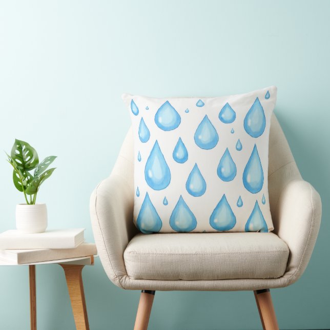 raindrop pattern cushion pillow (Chair)
