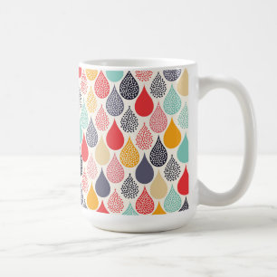 Raindrop Pop Art Dot Pattern Coffee Mug