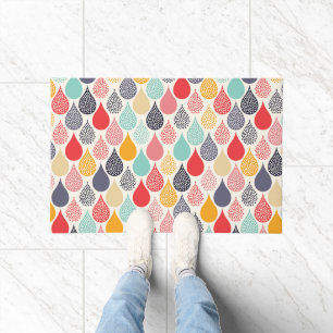 Raindrop Pop Art Dot Pattern Doormat