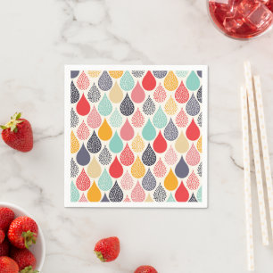 Raindrop Pop Art Dot Pattern Napkin