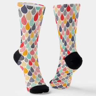 Raindrop Pop Art Dot Pattern Socks