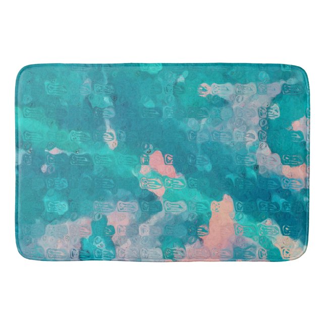 Raindrops Abstract Bath Mat (Front)