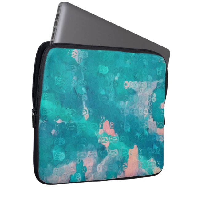 Raindrops Abstract Laptop Sleeve (Front Right)