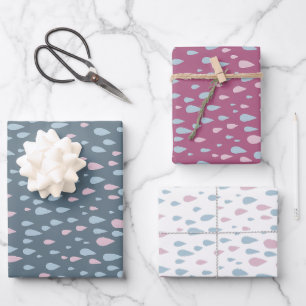 Raindrops Baby Shower Gift  Wrapping Paper Sheet