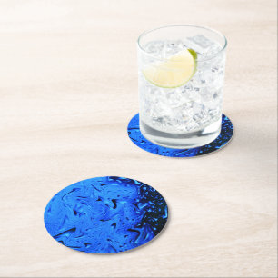 Raindrops by Shirley Taylor Round Paper Coaster