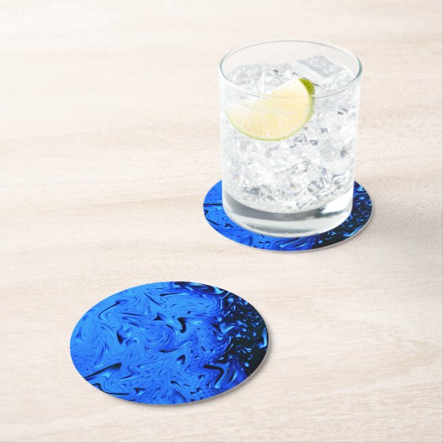 Raindrops by Shirley Taylor Round Paper Coaster (Insitu)
