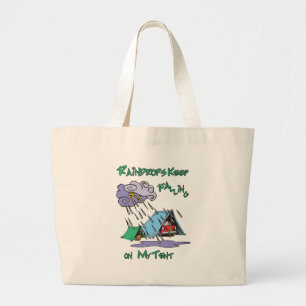 Raindrops Camping Large Tote Bag