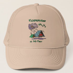 Raindrops Camping Trucker Hat