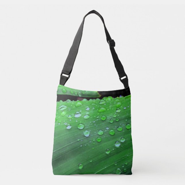 Raindrops Closeup Crossbody Bag (Front)