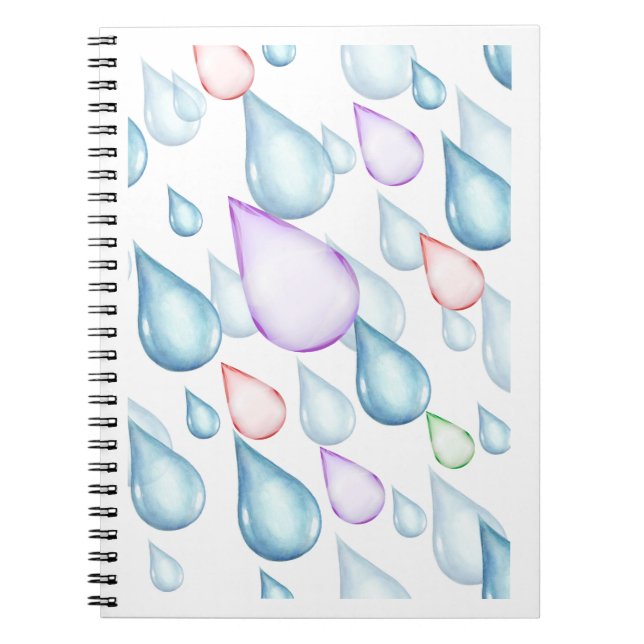 Raindrops design notebook (Front)