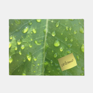 Raindrops on a Leaf Doormat