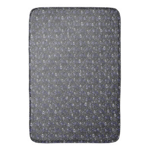 Raindrops on blue grey Metal Bath Mat