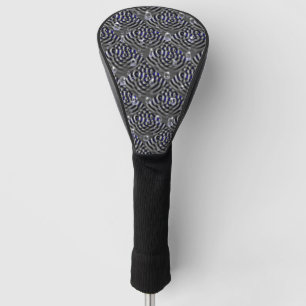 Raindrops on blue grey Metal Golf Head Cover