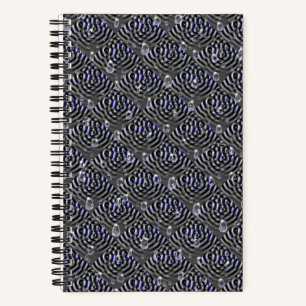 Raindrops on blue grey Metal Notebook