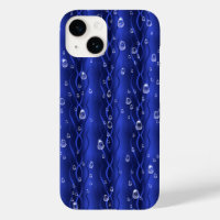 Raindrops on blue Metal