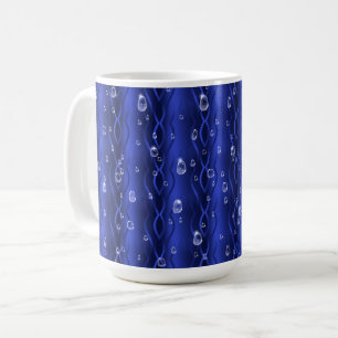 Raindrops on blue Metal Coffee Mug
