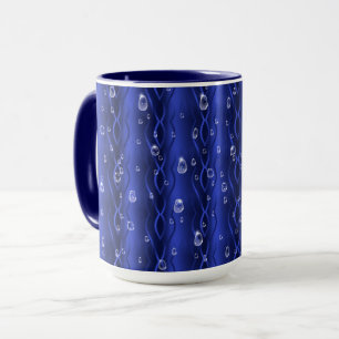Raindrops on blue Metal Mug