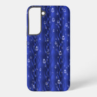 Raindrops on blue Metal