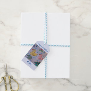 Raindrops on Ducklings Birthday Gift Tags