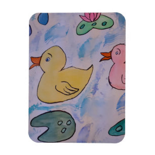 Raindrops on Ducklings Flexible Photo Magnet