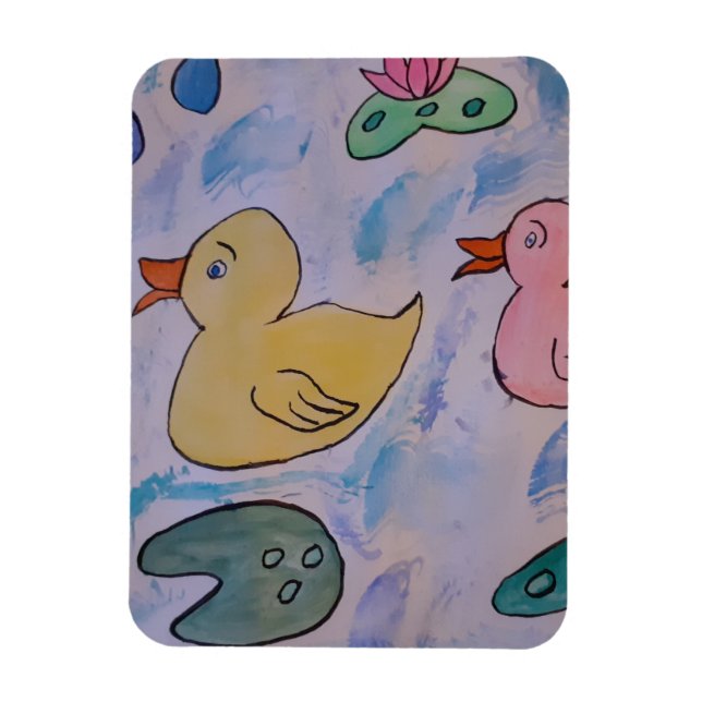 Raindrops on Ducklings Flexible Photo Magnet (Vertical)