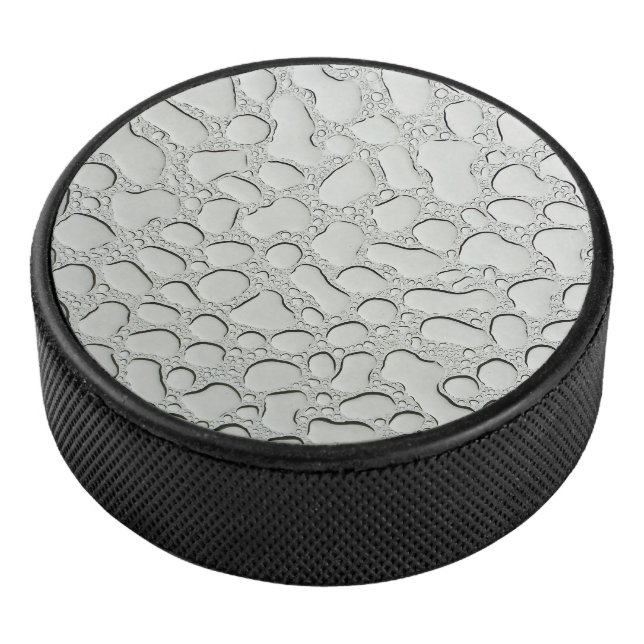 Raindrops on Glass Roof Hockey Puck (3/4)