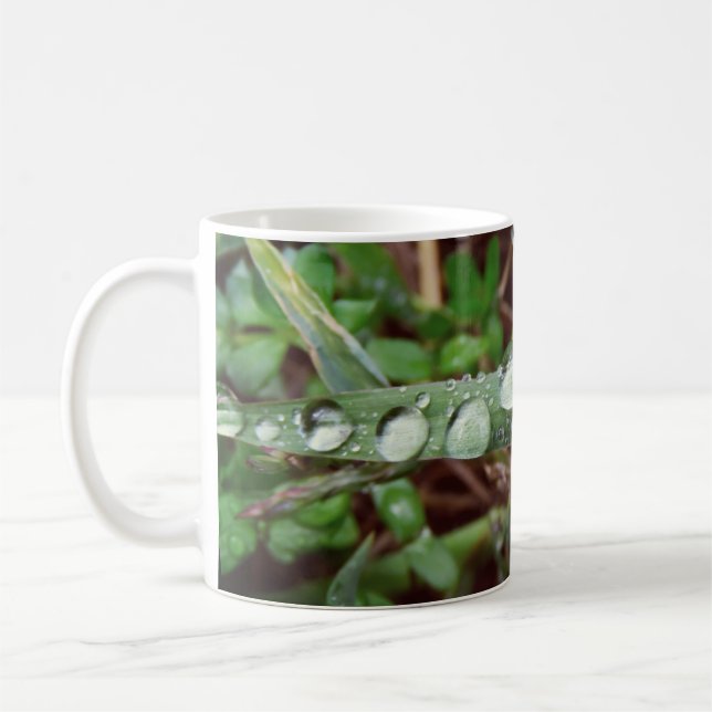 Raindrops on Grass Coffee Mug (Left)