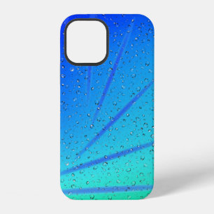 Raindrops On Green & Blue Abstract iPhone 12 Case