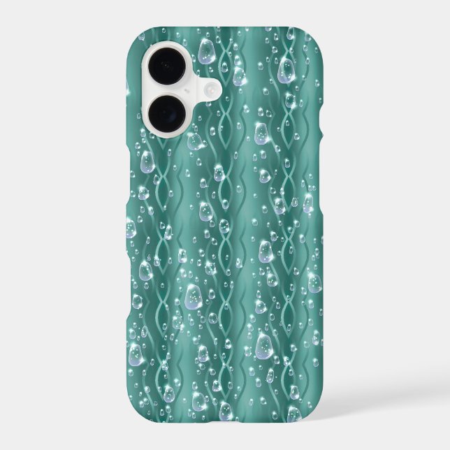 Raindrops on green Metal (Back)