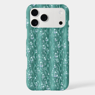 Raindrops on Green Metal