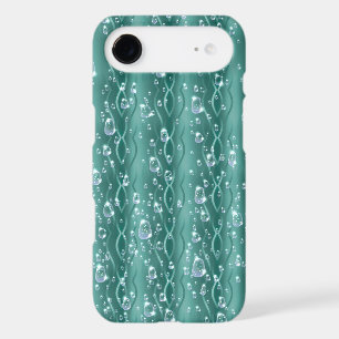 Raindrops on Green Metal