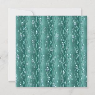 Raindrops on green Metal Card