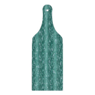 Raindrops on green Metal Cutting Board