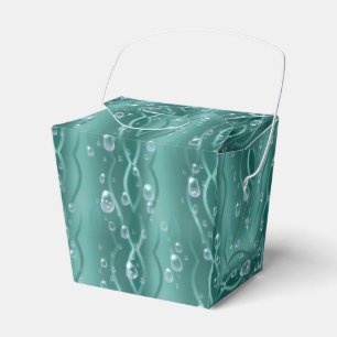 Raindrops on green Metal Favour Box