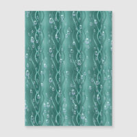 Raindrops on green Metal magnetic card