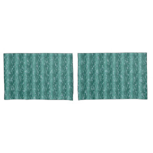 Raindrops on green Metal Pillowcase