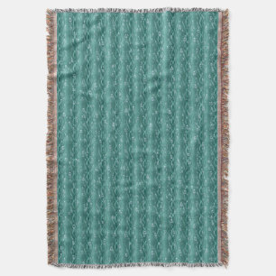 Raindrops on green Metal Throw Blanket