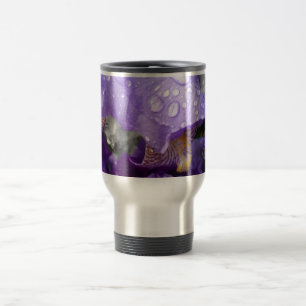 raindrops on iris travel mug