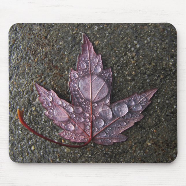 Raindrops on Leaf Mouse Mat (Front)