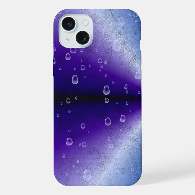 Raindrops on Purple Rainbow iPhone Case (Back)