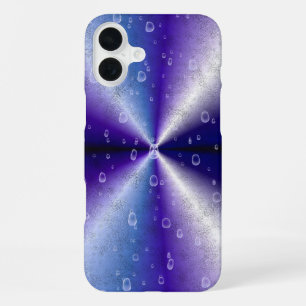 Raindrops on Purple Rainbow iPhone 16 Plus Case
